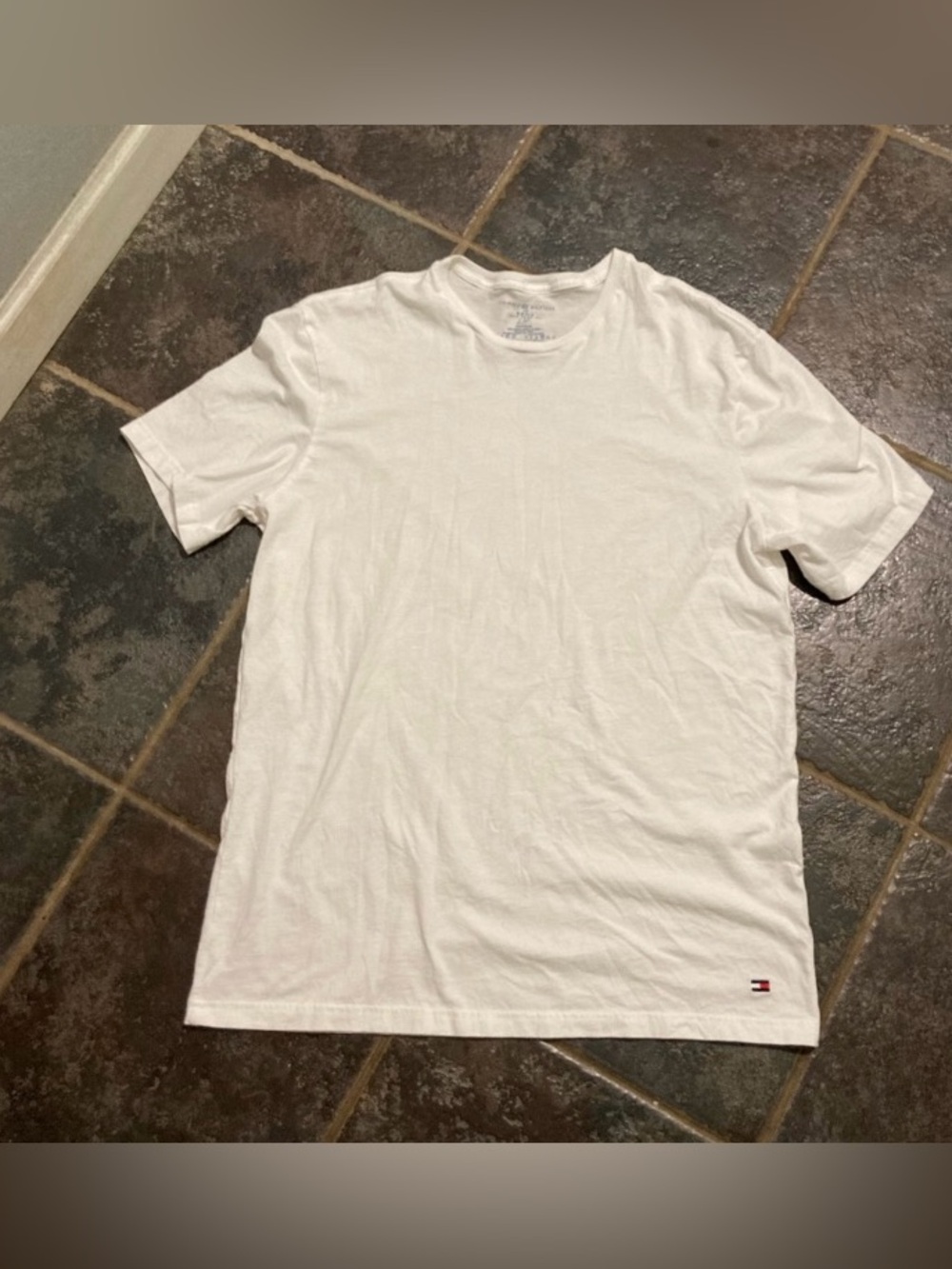Tommy Hilfiger White Short Sleeve Crew Neck Tee Men’s Size L
